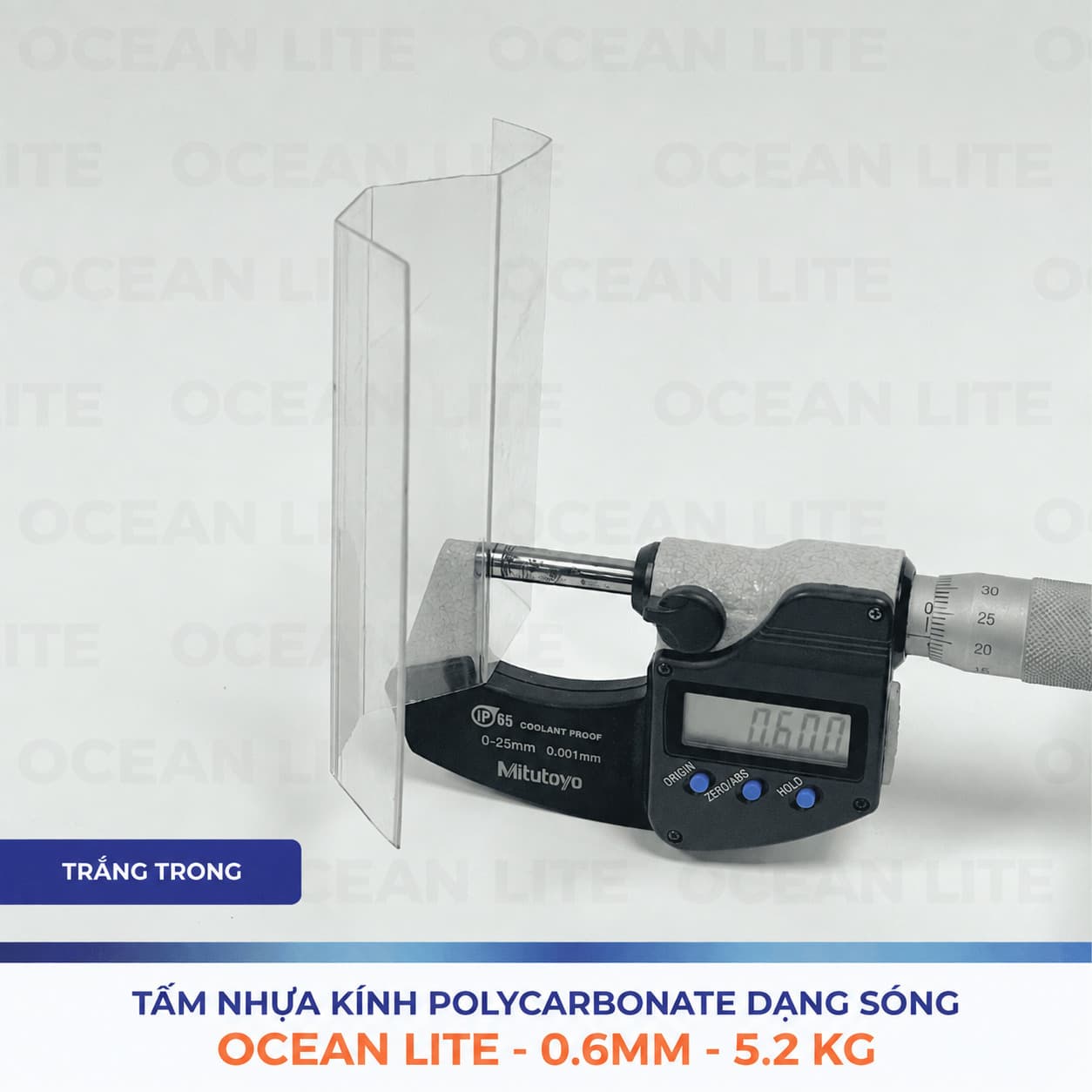 Tấm Polycarbonate Dạng Sóng 0.6MM Ocean Lite Eco