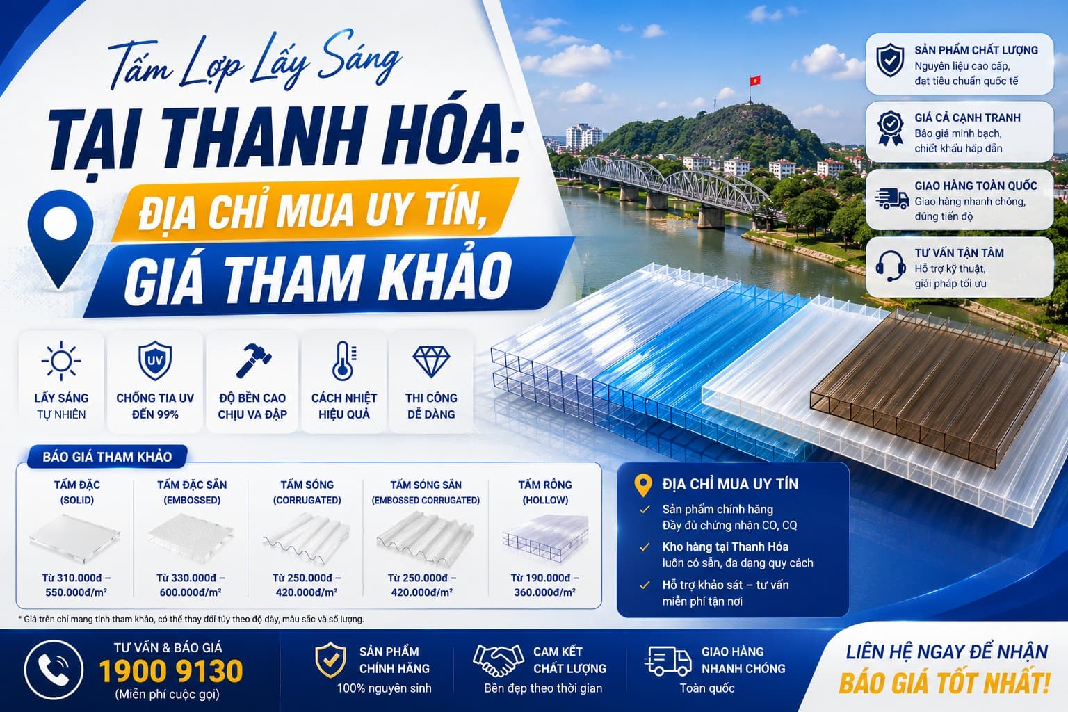 Tấm Lợp Lấy Sáng Tại Thanh Hóa