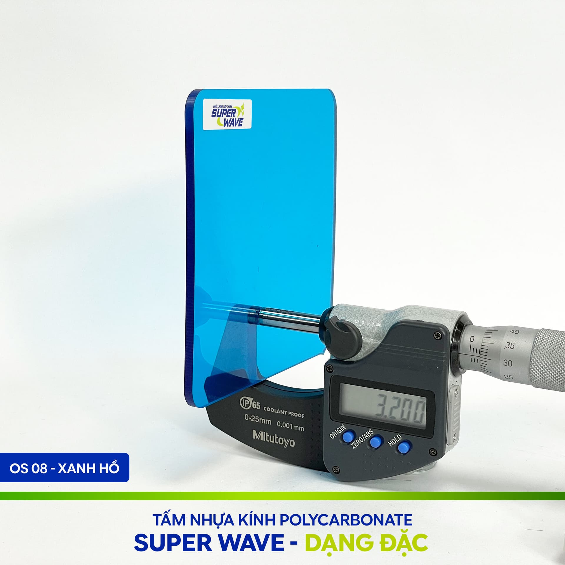 Tấm Polycarbonate Đặc Ruột 3.2MM Super Wave