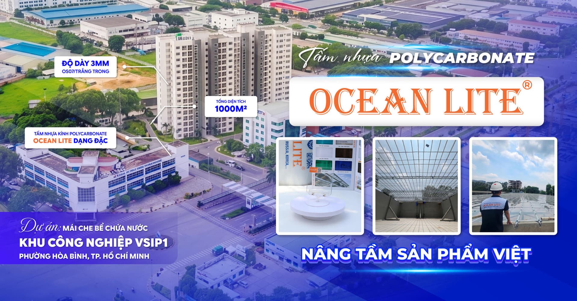 Mái Bể Chứa Nước KCN VSIP 1 Bình Dương