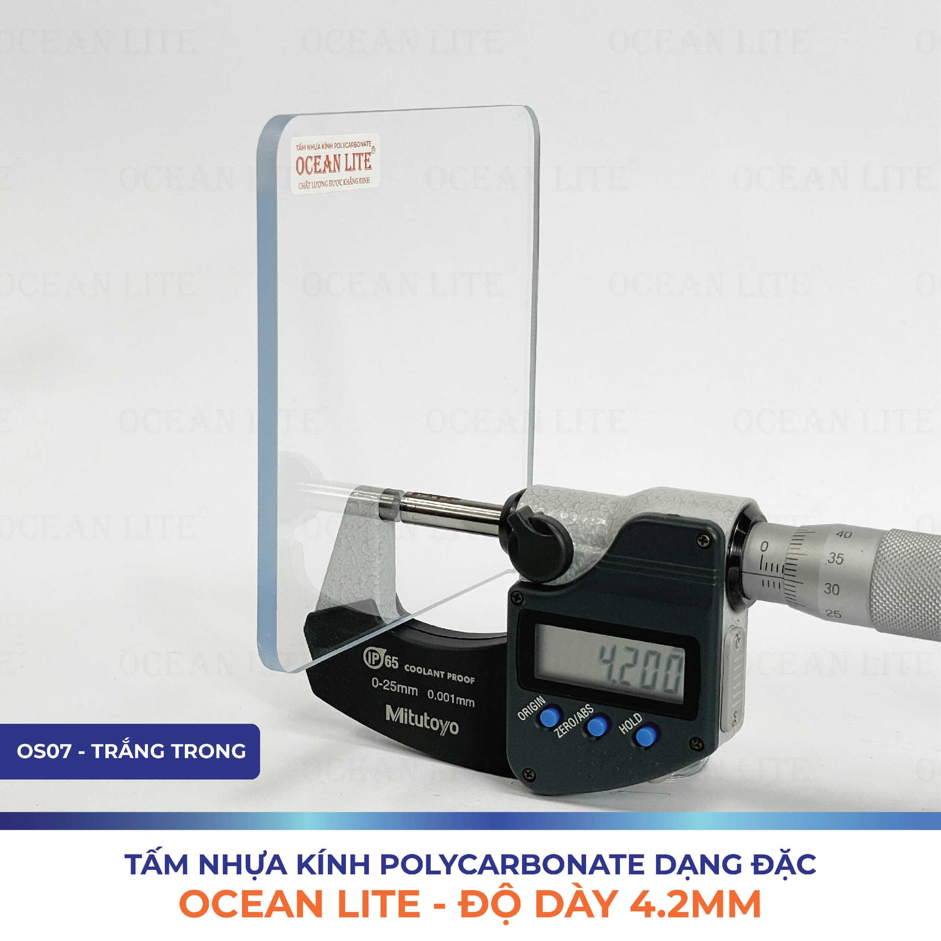 Tấm Polycarbonate Đặc Ruột 4.2MM Ocean Lite