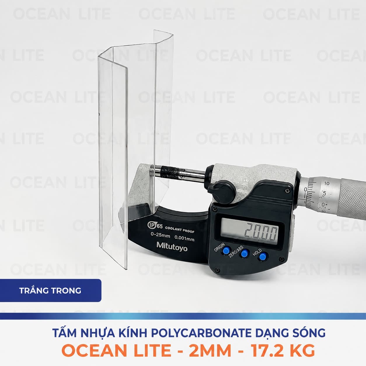 Tấm Polycarbonate Dạng Sóng 2MM Ocean Lite 