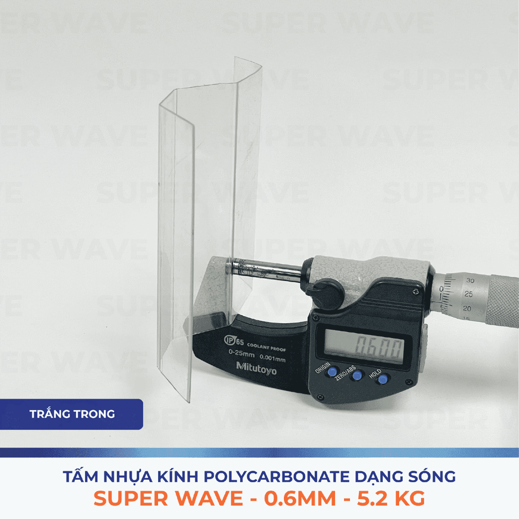 Tấm Polycarbonate Dạng Sóng 0.6MM Super Wave