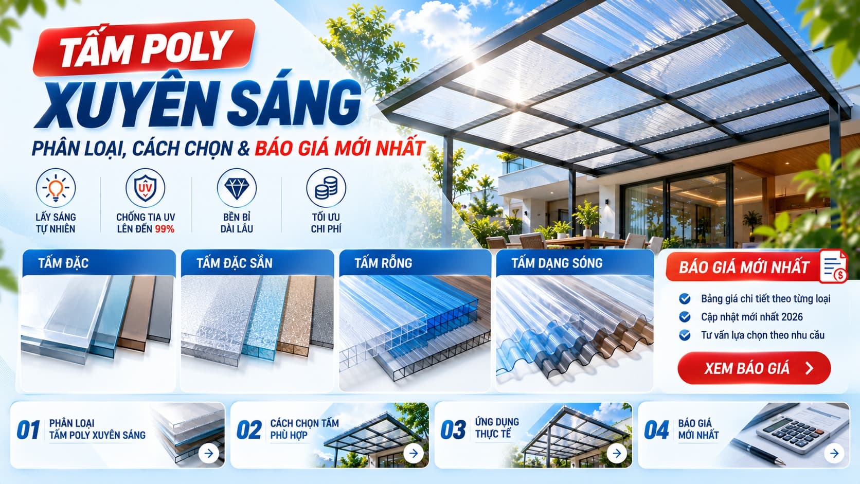 Tấm poly xuyên sáng