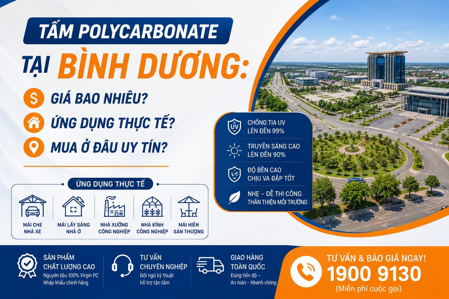 Tấm Polycarbonate Tại Bình Dương