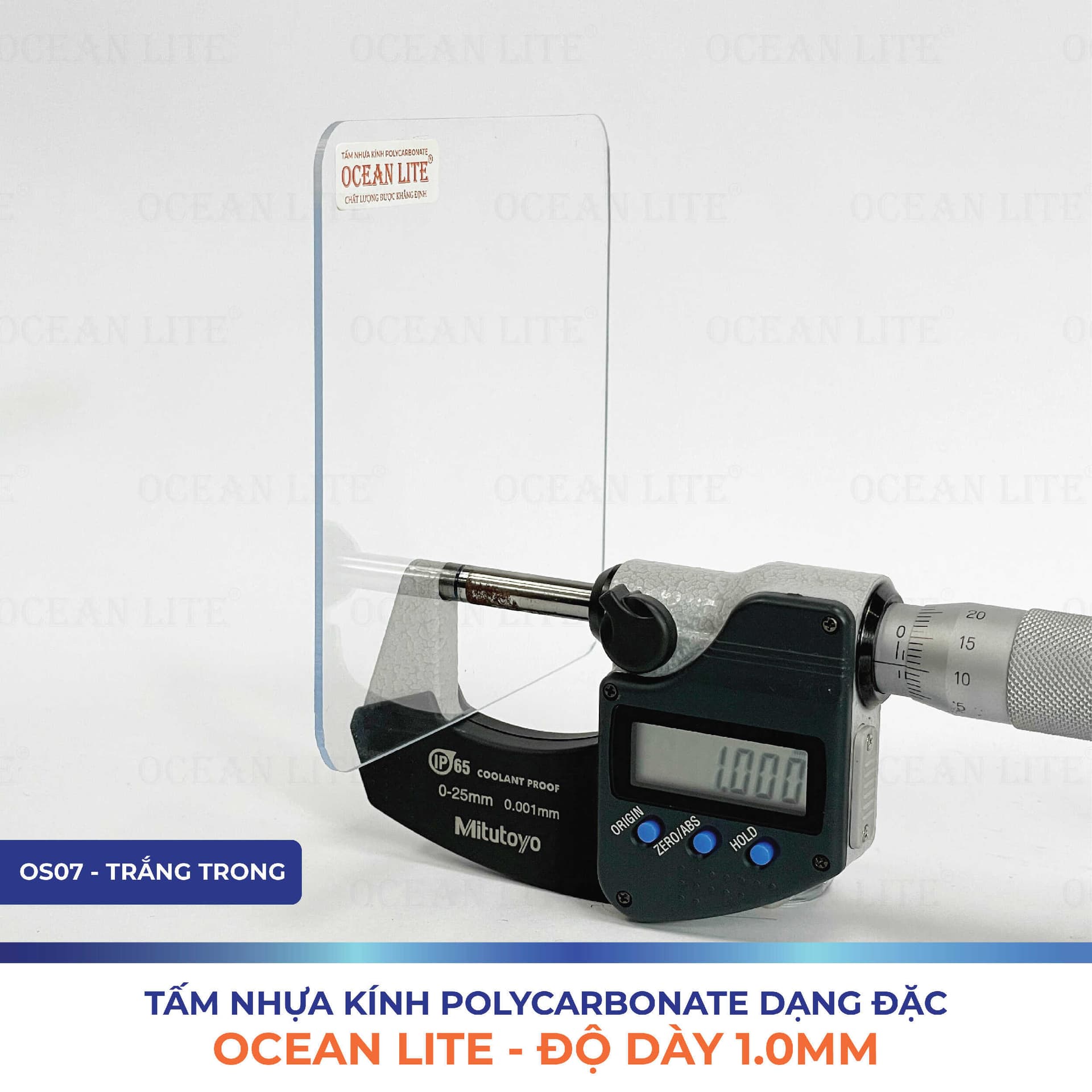 Tấm Polycarbonate Đặc Ruột 1.0MM Super Wave