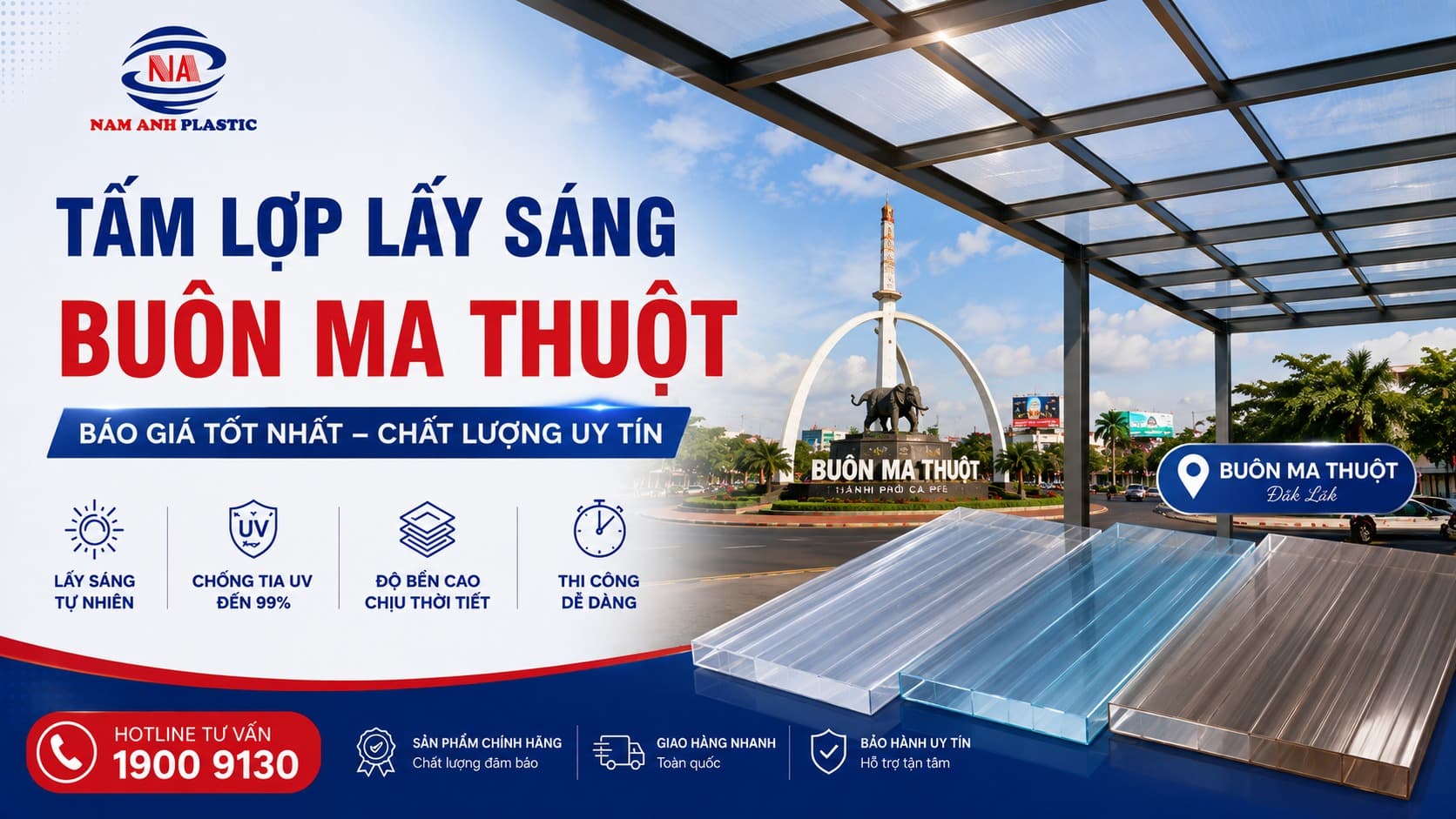 Tấm Lợp Lấy Sáng Buôn Ma Thuột