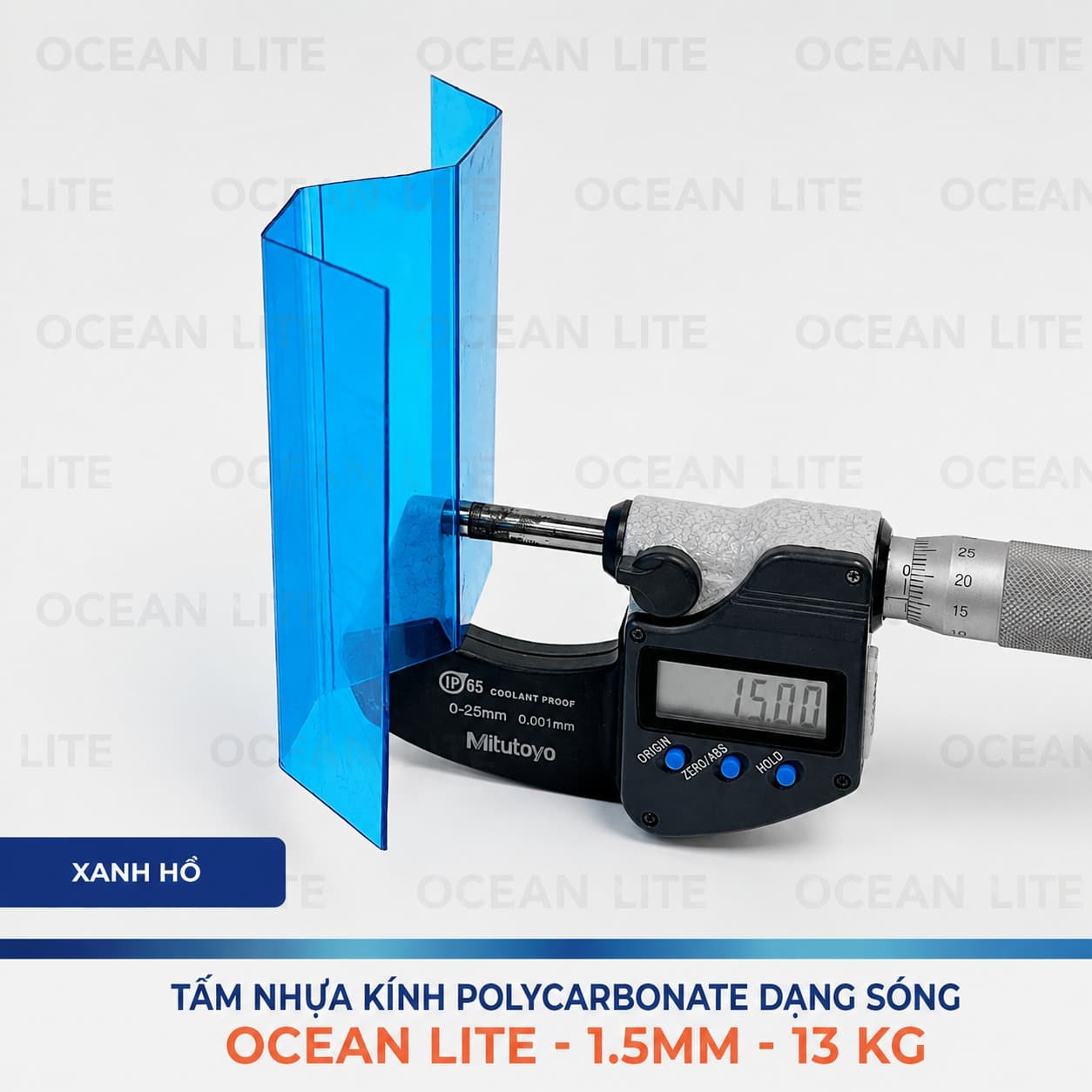 Tấm Polycarbonate Dạng Sóng 1.5MM Ocean Lite