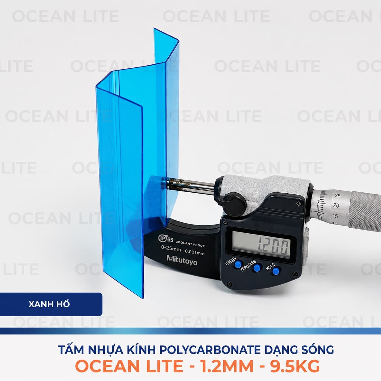 Tấm Polycarbonate Dạng Sóng 1.2MM Ocean Lite