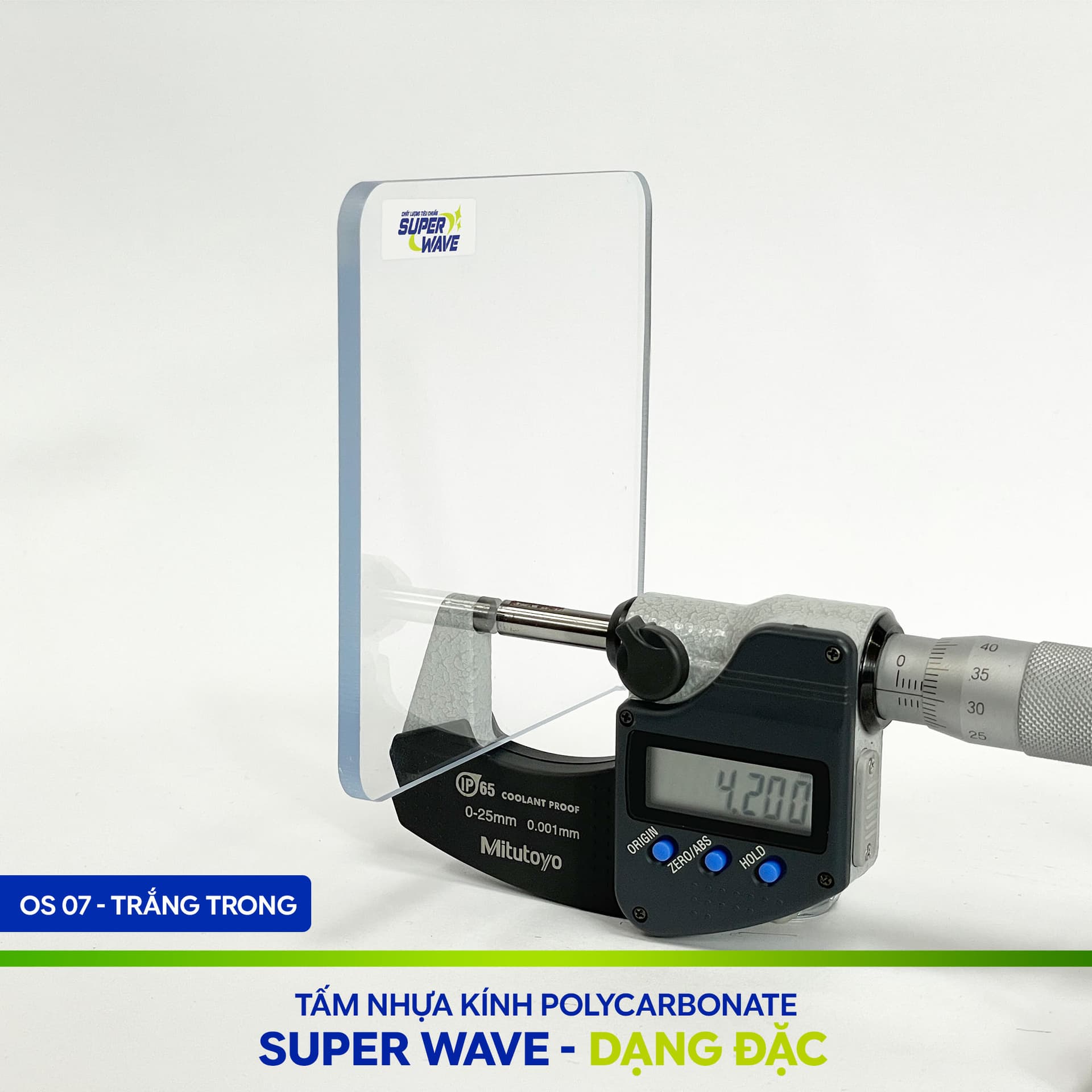 Tấm Polycarbonate Đặc Ruột 4.2MM Super Wave